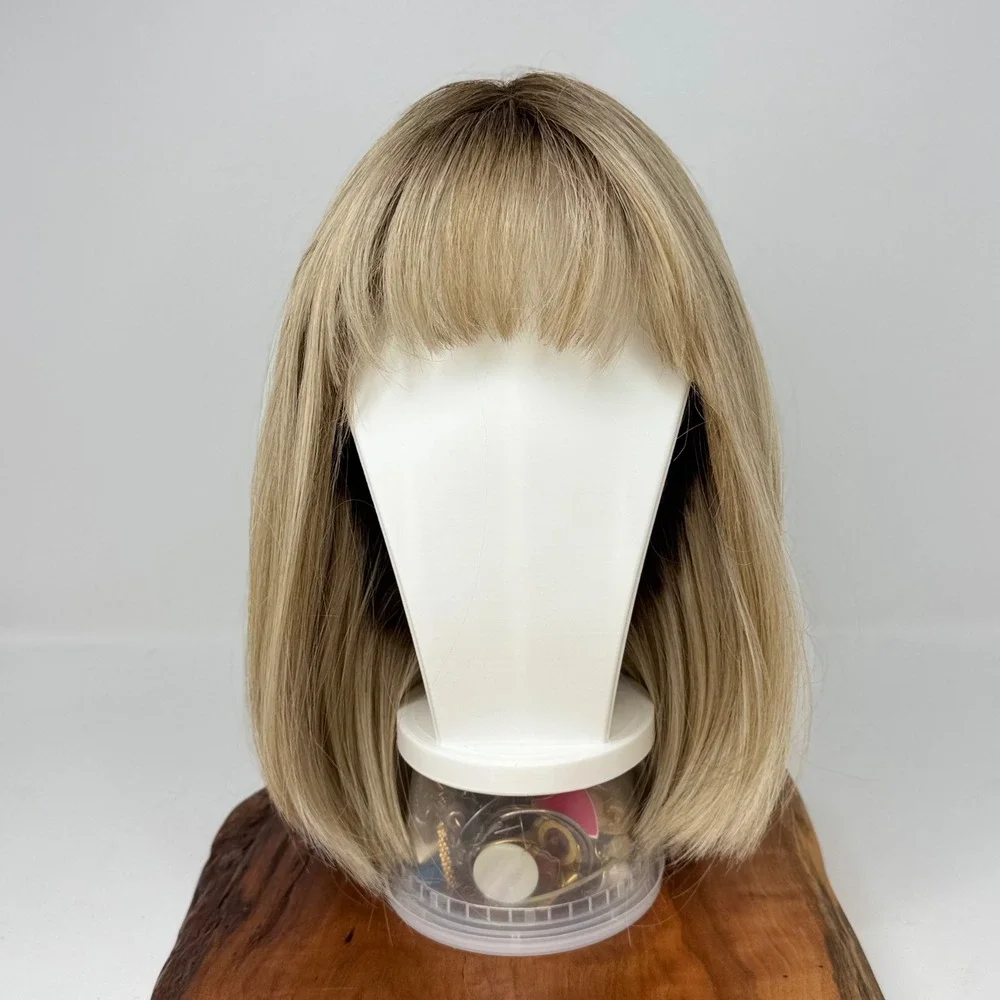 Wigs for Every Woman Wig & Wig Care Naples Blonde Ombre Dark Roots with Bangs